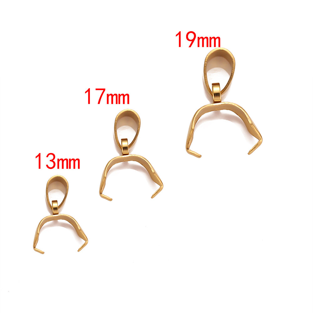 Stainless steel vacuum melon seed buckle pendant necklace bracelet DIY jewelry accessories melon seed buckle pendant