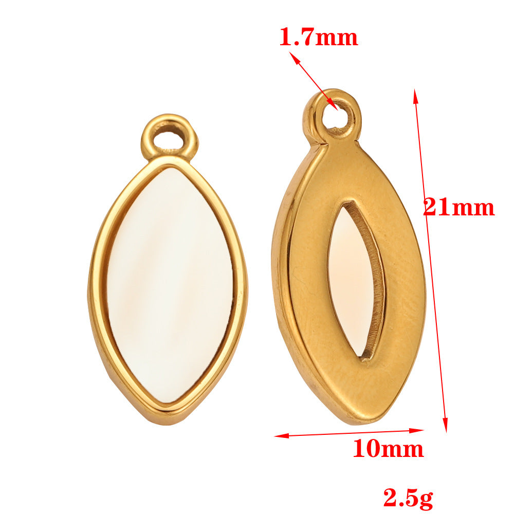 Stainless steel natural stone pendant DIY jewelry accessories pendant bracelet necklace handmade accessories pendant pendant accessories